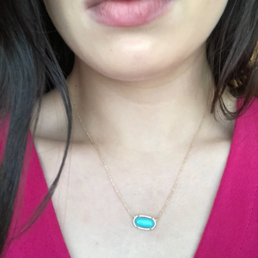 (3/$15 sale) petite turquoise boutique necklace - Picture 3 of 8